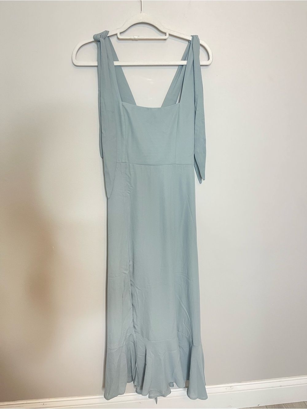 $180 Show Me Your Mumu Claire Midi Dress ~ Deep Sage Chiffon Bridal NWT Small - Picture 5 of 9